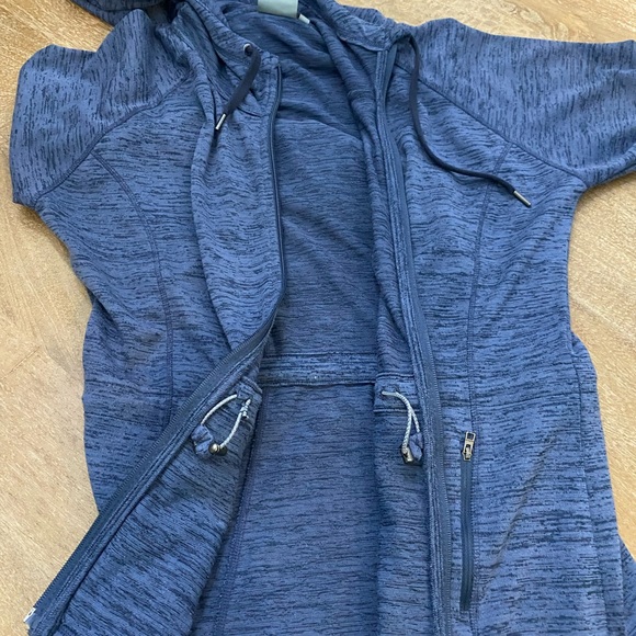 Blue long sleeve Athleta zip hoodie - Picture 2 of 6